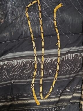 Gold Tassel Link Belt - Women Accessories